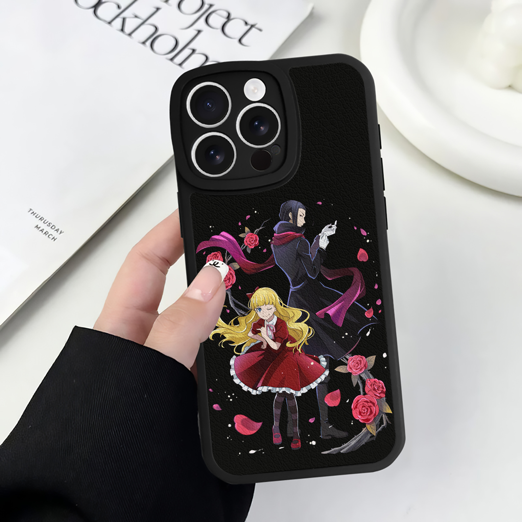 （画像用） 文豪ストレイドッグス Bungo Stray Dogs 【iPhone 16シリーズ対応】シリコンスマホケース（レザー調） 材質：シリコン